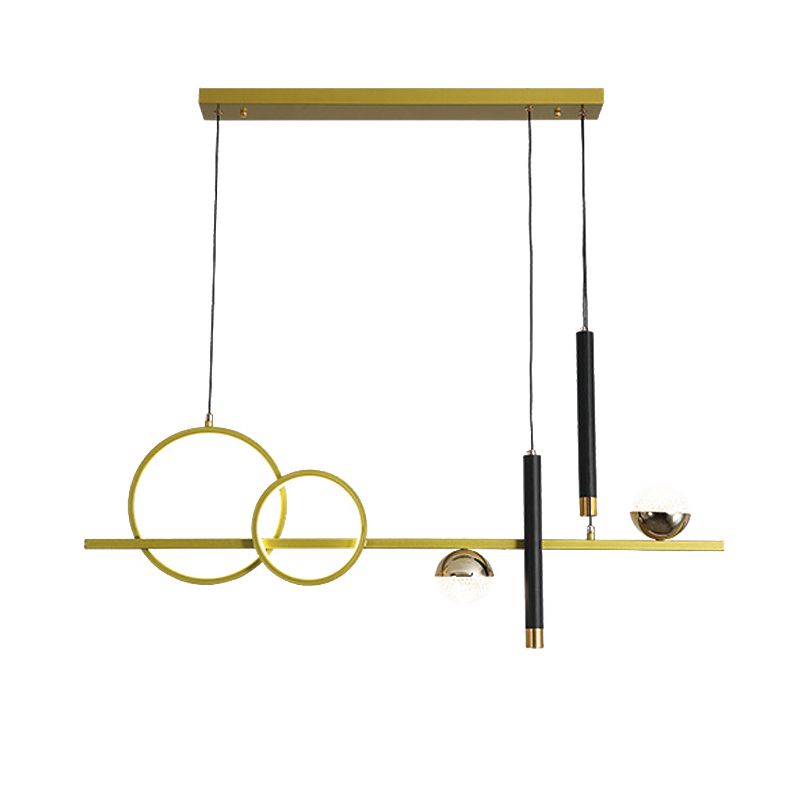 Multiple-Light Globe Island Lighting Modern Metal Island Pendant Lights