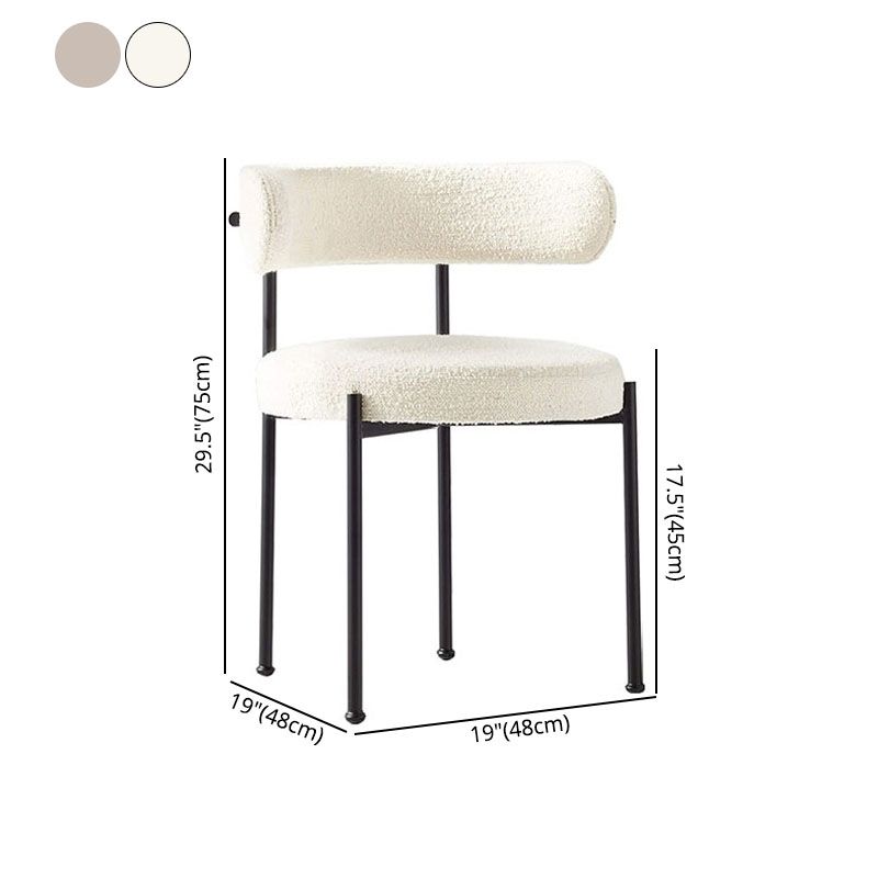 Open Back Dining Chair Designer Style Home Velvet Side Chair