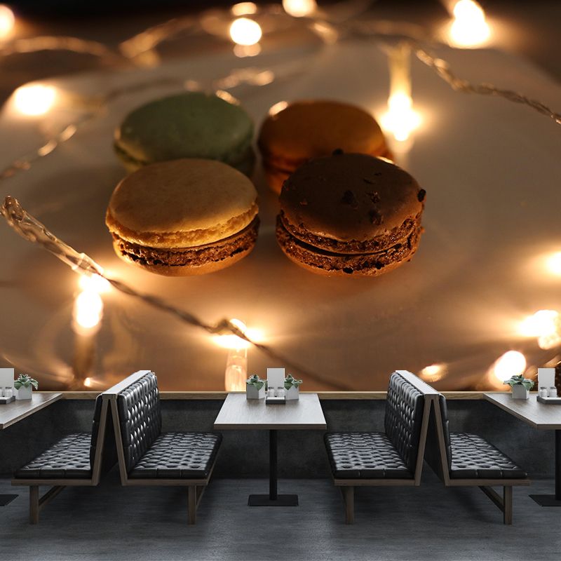 Sweet Macaron Painting Mural Contemporary Decorative Commercial Use Wall Covering