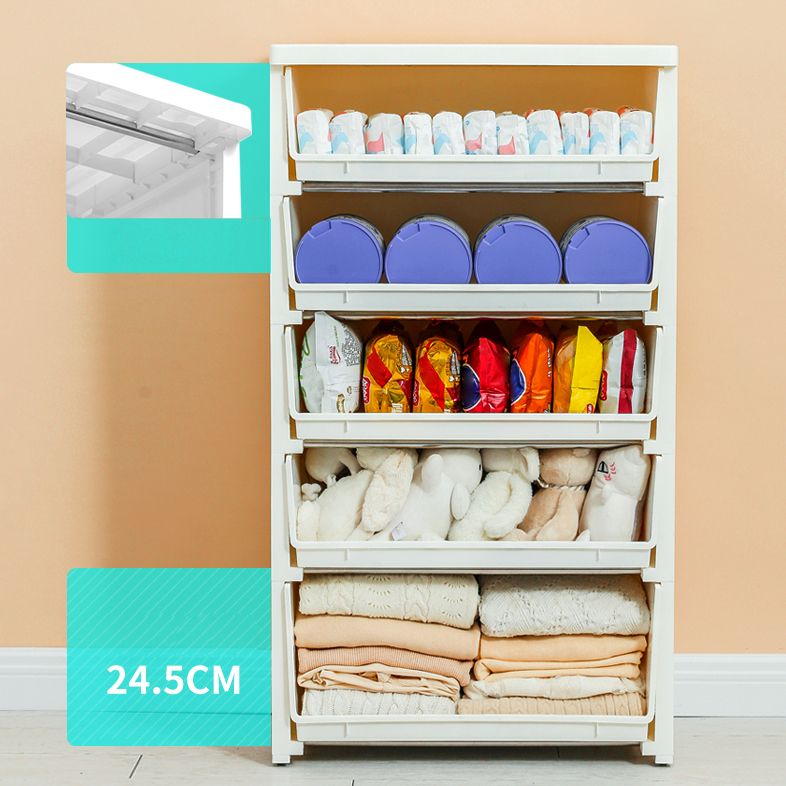 Contemporary Style Non-Hanging Armoire Plastic Home Storage Cabinet