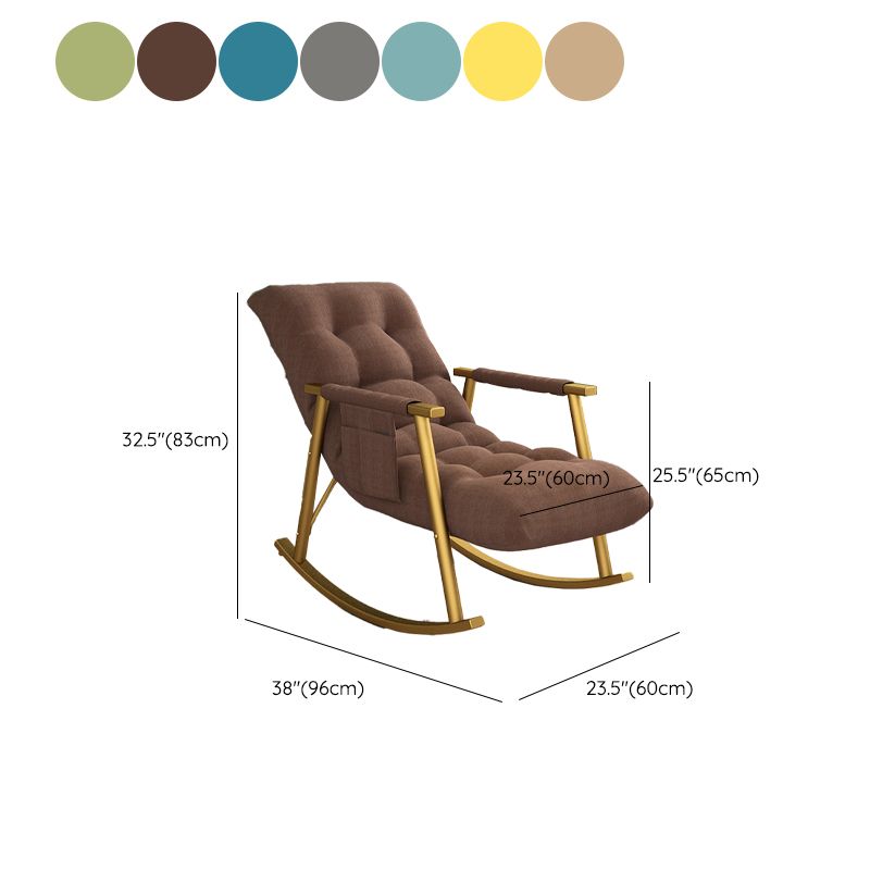 Glam Lazy Sofa Rocking Chair Indoor Rocking Chair with Cushion