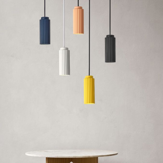 Cilindrische slinger licht macaron metaal 1 bol woonkamer hangende lamp armatuur