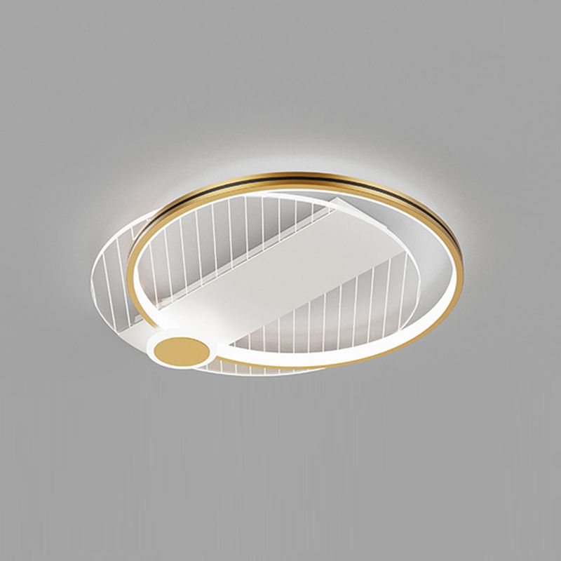 Geometrical Flush Mount Ceiling Lamp Metal Modern LED Ceiling Light Fixture for Bedroom