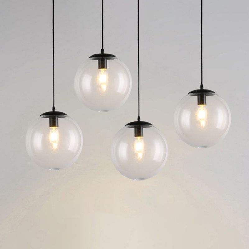 Luz de colgante industrial Pure Glass Light Room Light de dormitorio