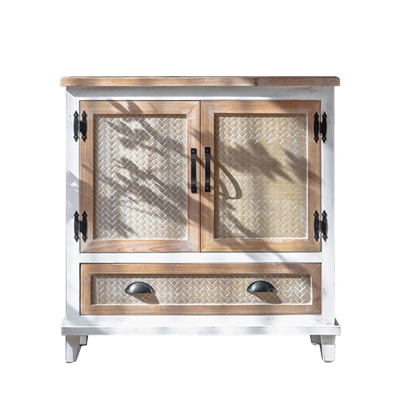 Contemporary 13.8" Wide Wooden Chest, Rectangle Accent Cabinet with Drawer