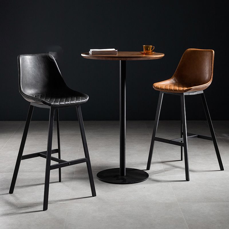 41.3"H Industrial Pedestal Pub Table Round Bistro Bar Solid Wood Table