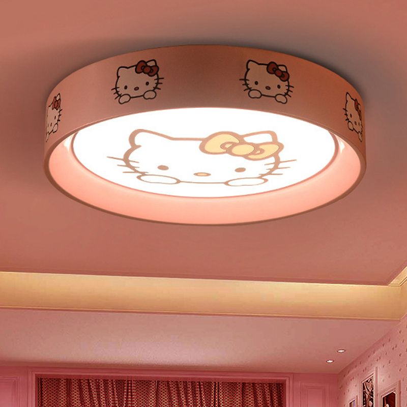 Cartoon Round Flush Mount Ceiling Light Acrylic Ceiling Light for Kindergarten