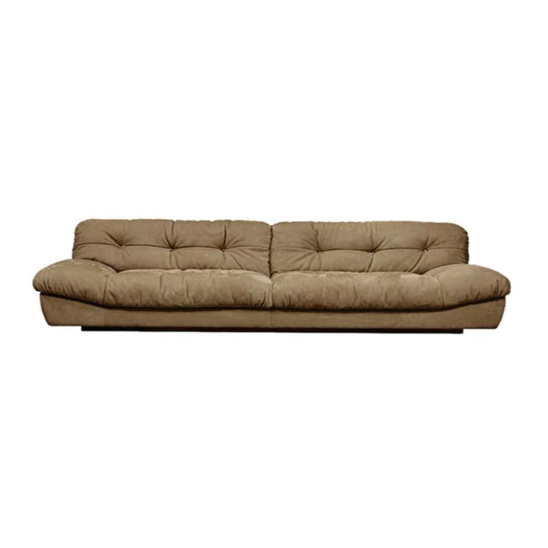 Contemporary Armless Settee Tufted Split-Back Living Room Sofa