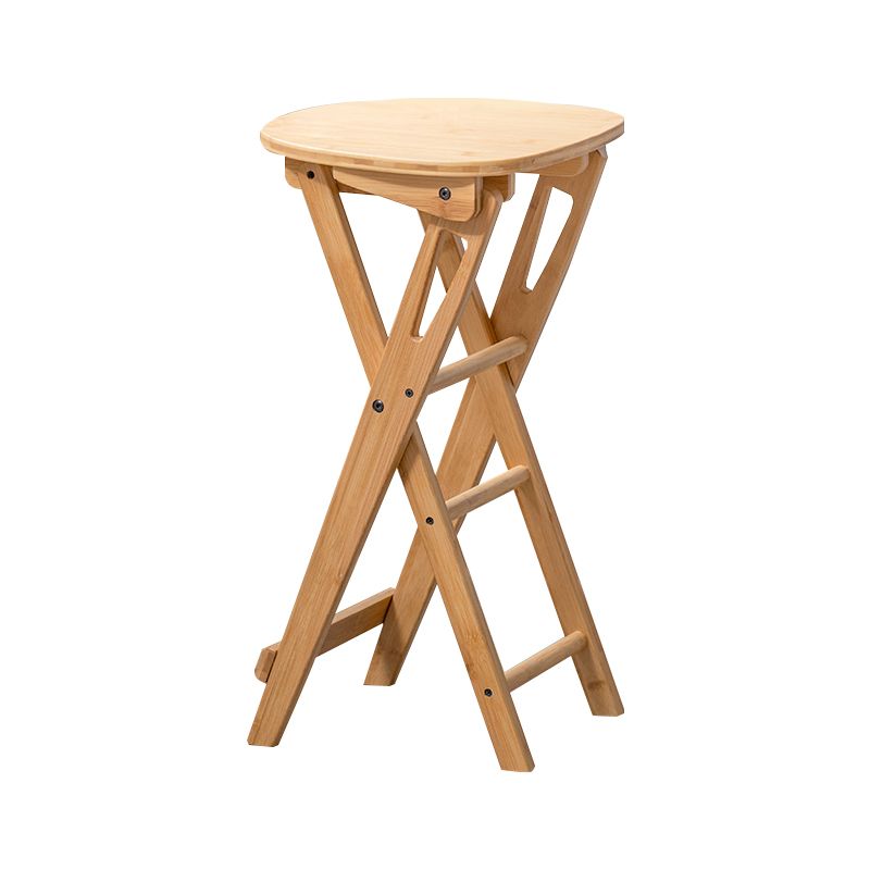 Nordic Style Armless Wood Barstools Folding Counter Stools for Living Room