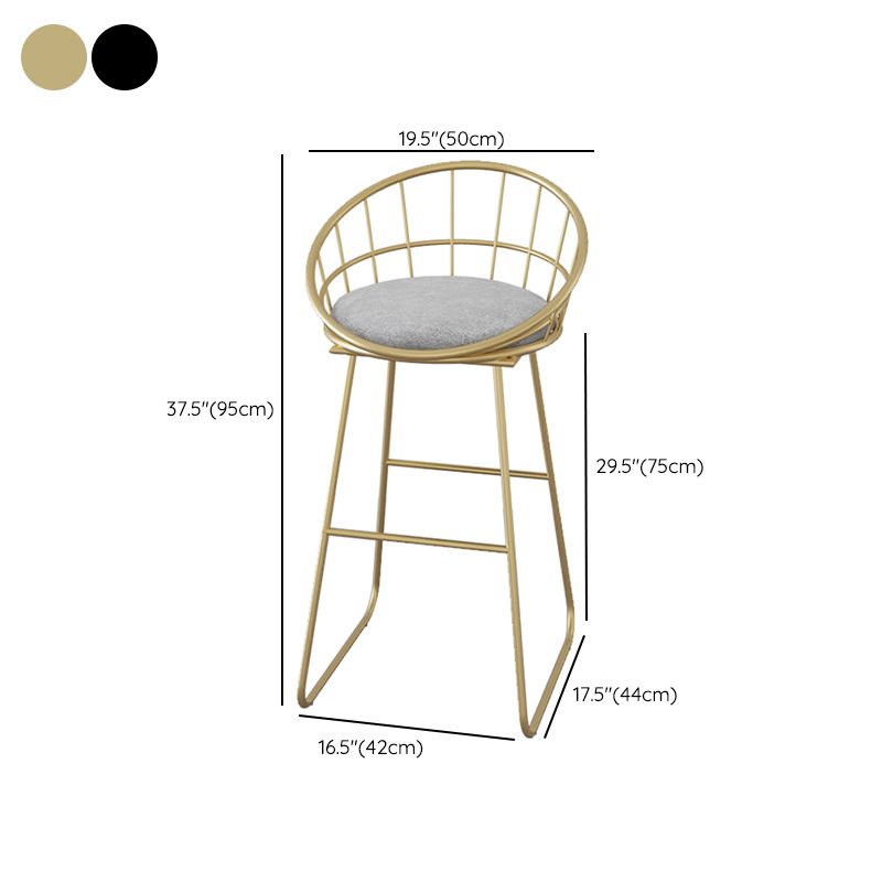 Low Back Counter Bar Stool Industrial Metal Counter Height Stools