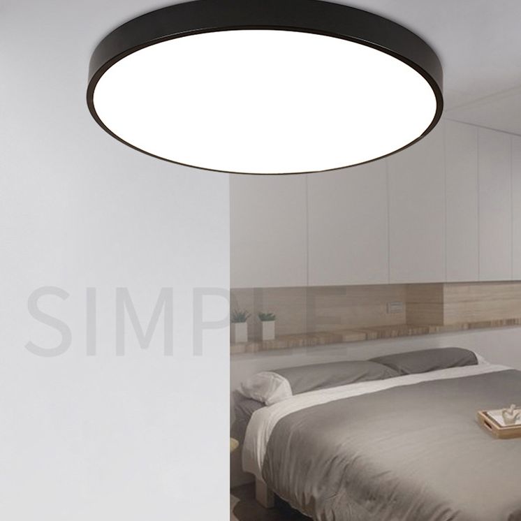 Moderne einfache dünne runde LED Deckenleuchte Acryl Schmiedeeisen Deckenleuchte Licht für Schlafzimmer