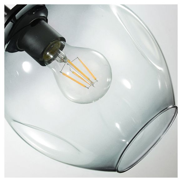 Bubble Chandelier Light Fixture with Ball Shade Modern Style Glass 5/6/7 Lights Black/Gold Finish Ceiling Lighting