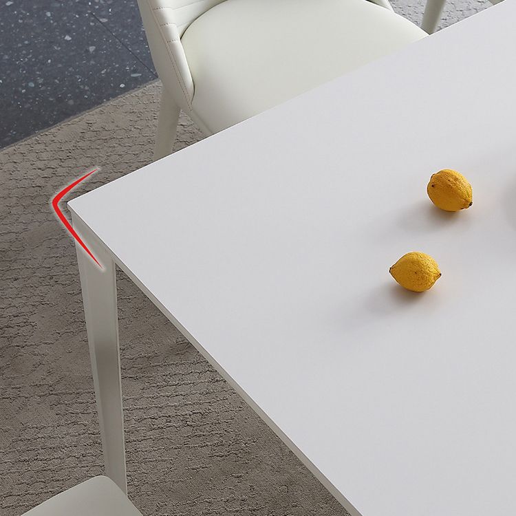 Dining Set Contemporary with Sintered Stone Dining Table and Upholstered Chairs