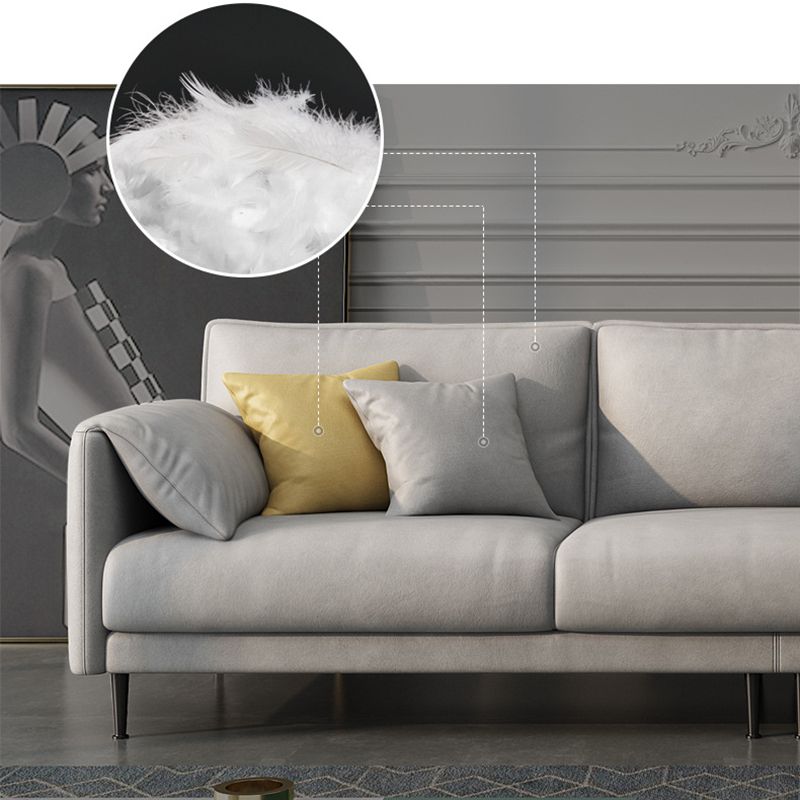 Faux Leather  Cushions Sofa Contemporary Pillow Top Arm Standard Sofa