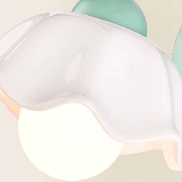 Luz de plataforma acampanada Cerámica de estilo pastoral americano 1 apliques de luz