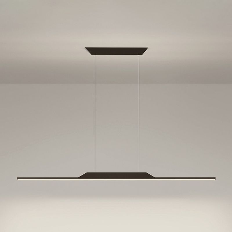 Modern Metal Island Light Straight LED Island Pendant for Dining Room