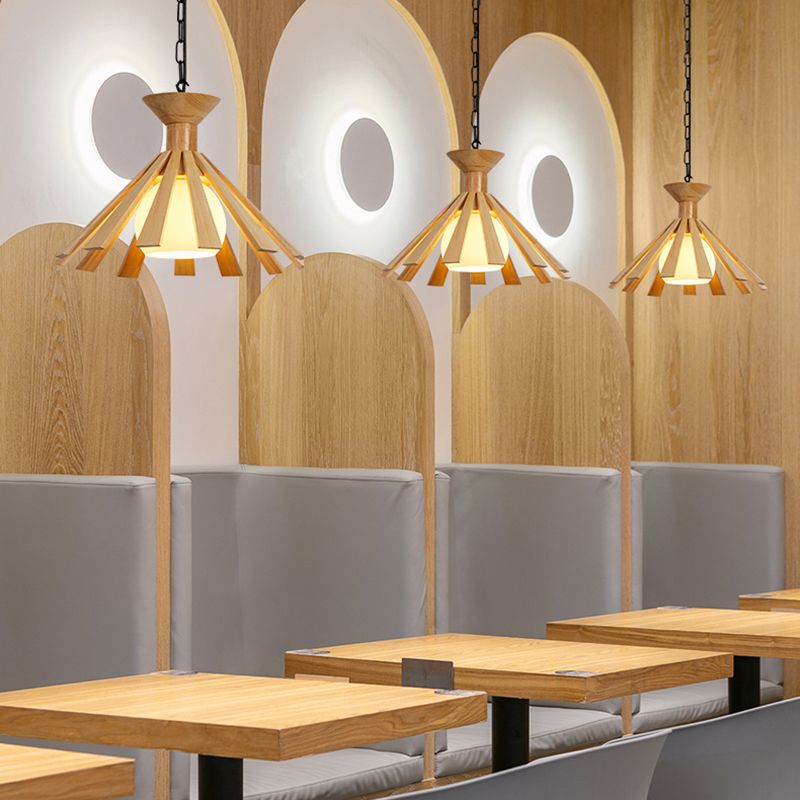 Moderne Holzanhänger Leuchten Leuchten minimalismus 1 Licht Esszimmer hängen Licht