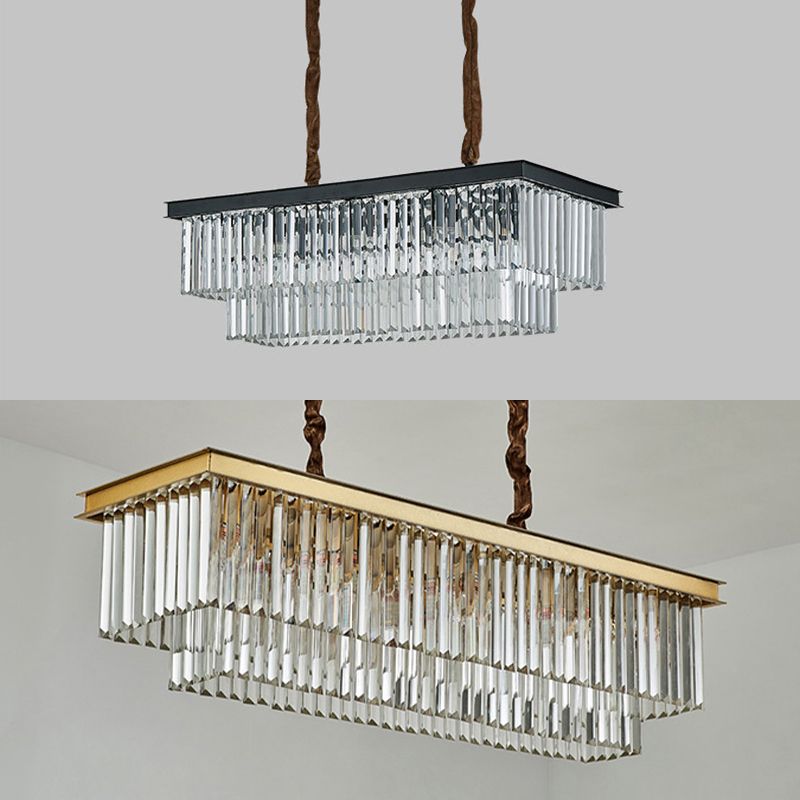 Lámpara de lámpara rectangular de la isla rectangular