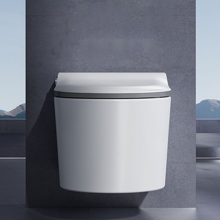 Elongated Wall Mounted Bidet Contemporary Heated Seat Wall Hung Toilet Set