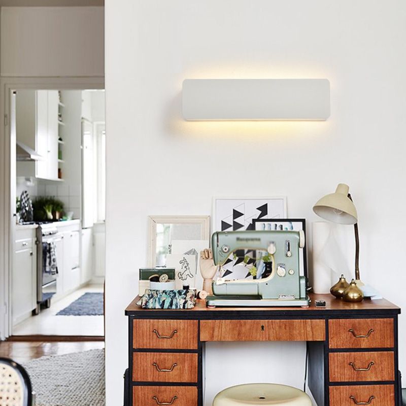 Lámpara de estilo moderno accesorios de iluminación blanca/negra con sombra acrílica para dormitorio