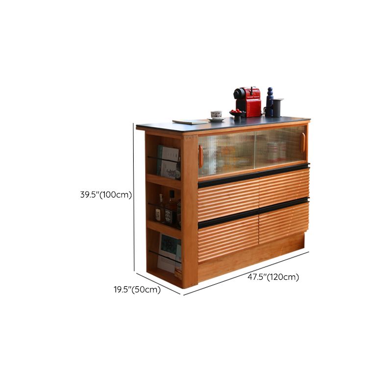 Modern Faux Marble Bar Dining Table Rectangle Bar Table for Kitchen