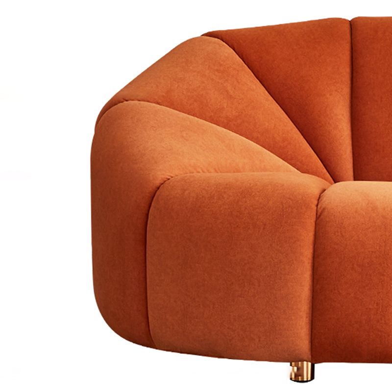 Scandinavian Biscuit Back Sofa 3-Seater Sloped Arm Settee - 82.7" Wide