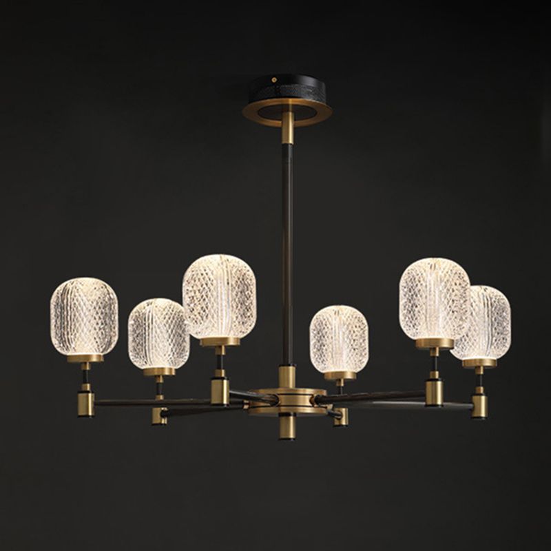 Lampadella ovale in vetro ovale trasparente per la sala da pranzo della sala da pranzo