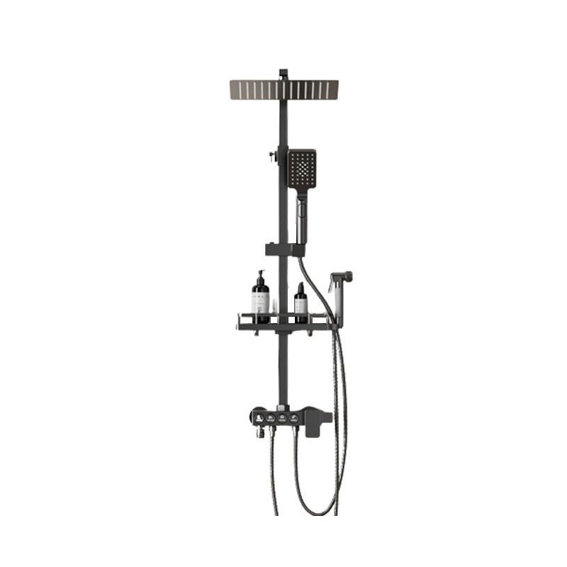 Shower Set Wall Mounted Lever Handle Shower Hose Handshower Square Shower Set