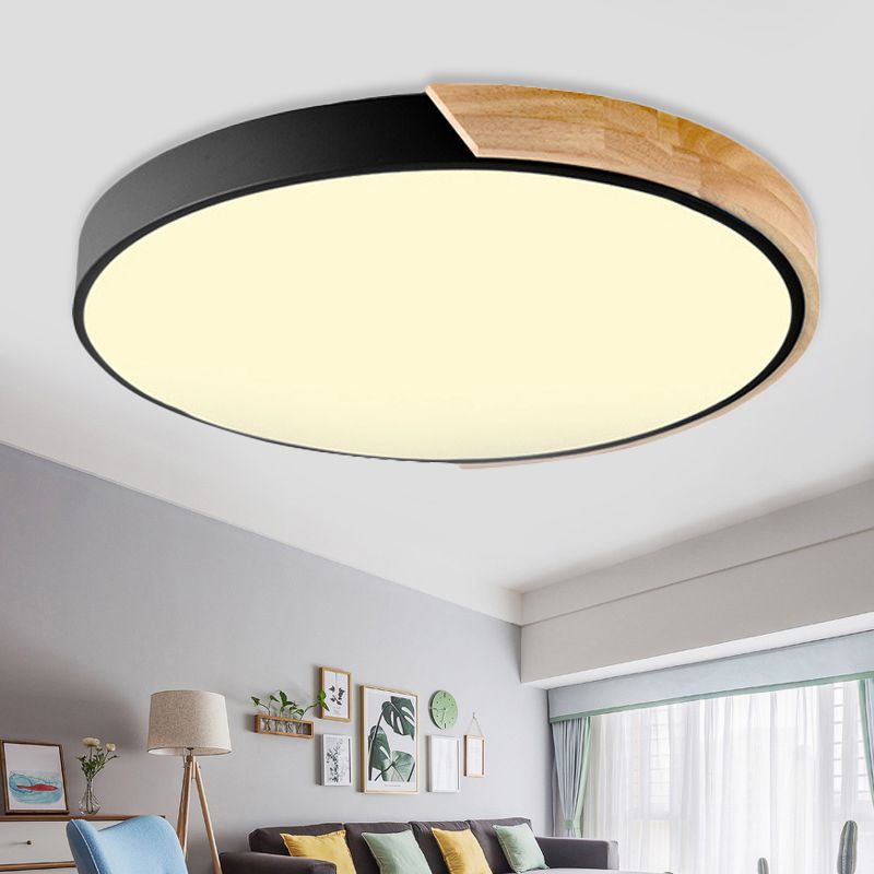 Macaron Loft Circle Plafonnier LED en acrylique pour la maternelle