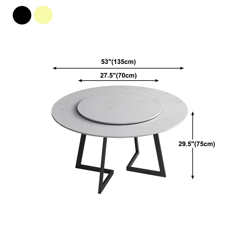 Traditional Luxury Dining Table White Marble Round Dining Table for Home