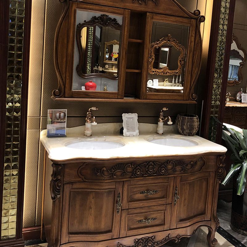 Traditional Bathroom Vanity Solid Wood Mirror Included Bathroom Vanity Cabinet