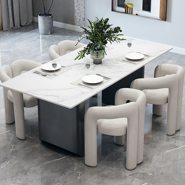 Contemporary Wood Dining Room Chair Velvet Side Chair for Home Use