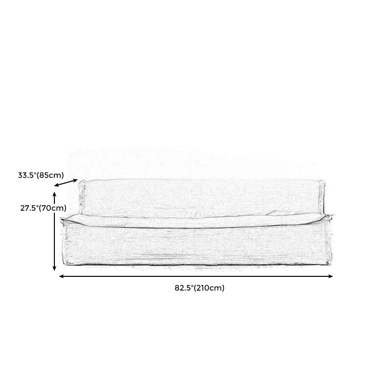 Linen Armless Sofa Tight Back 33"W Modern Sofa  for Living Room