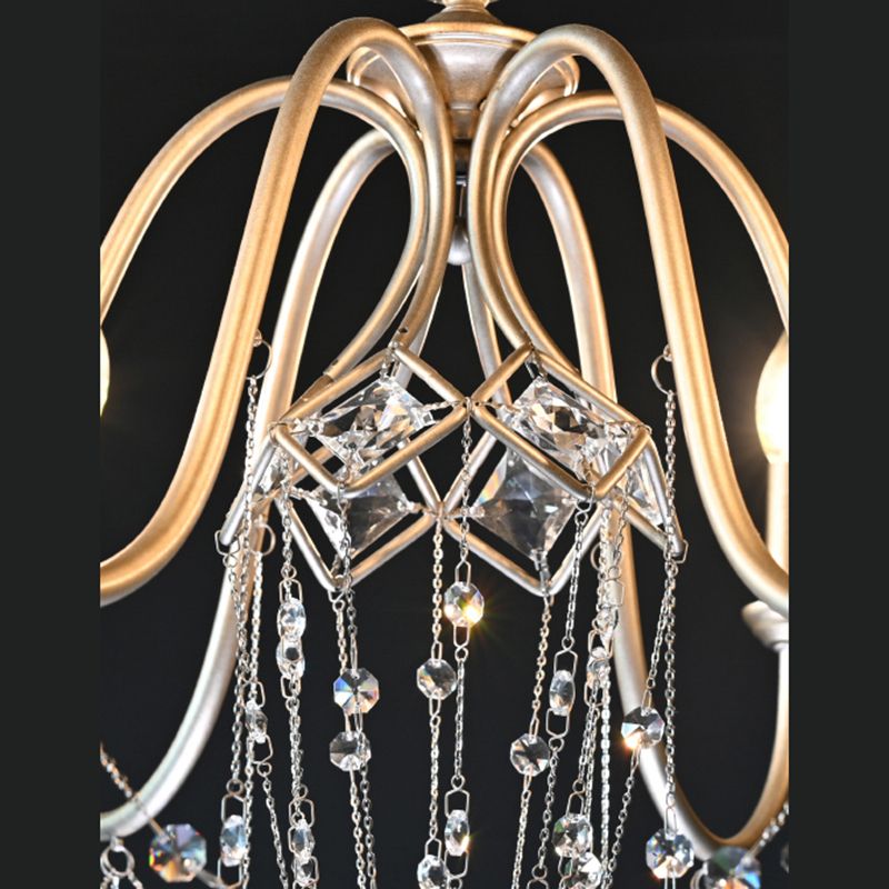 Lámparas de lámpara plateada Sputnik lámpara de techo moderna para dormitorio