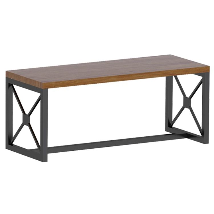 Industrial Rectangle Dining Room Table Solid Wood Table with Trestle Base for Home Kitchen Dinner