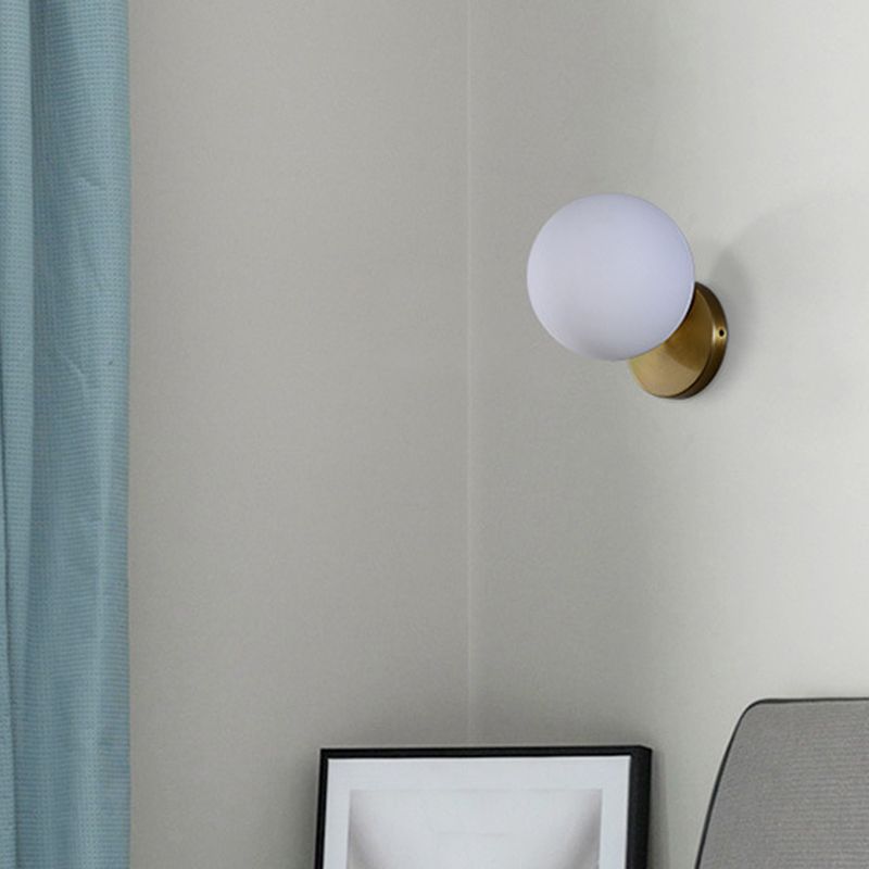 Nordic Vanity Light Minimalist Glass Wall Light Sconce for Washroom