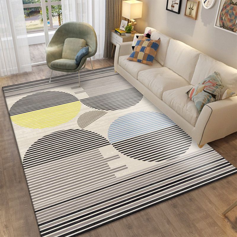 Stijlvol geometrisch gebied Tapijt Modern Patchwork Indoor Truug Polyester Tapijt voor woonkamer
