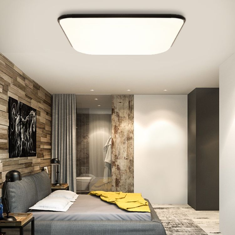 Aluminum Geometric Flush Ceiling Light Fixtures Modern Style 1-Light Led Flush Light