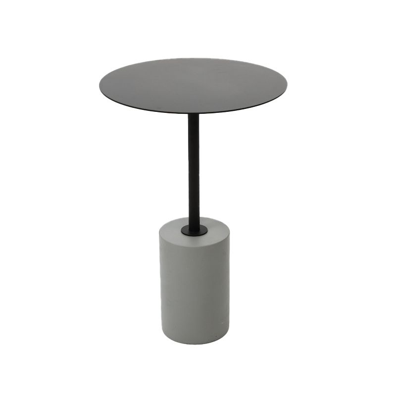 Contemporary Round End Table 23.62" Tall Pedestal Side End Snack Table