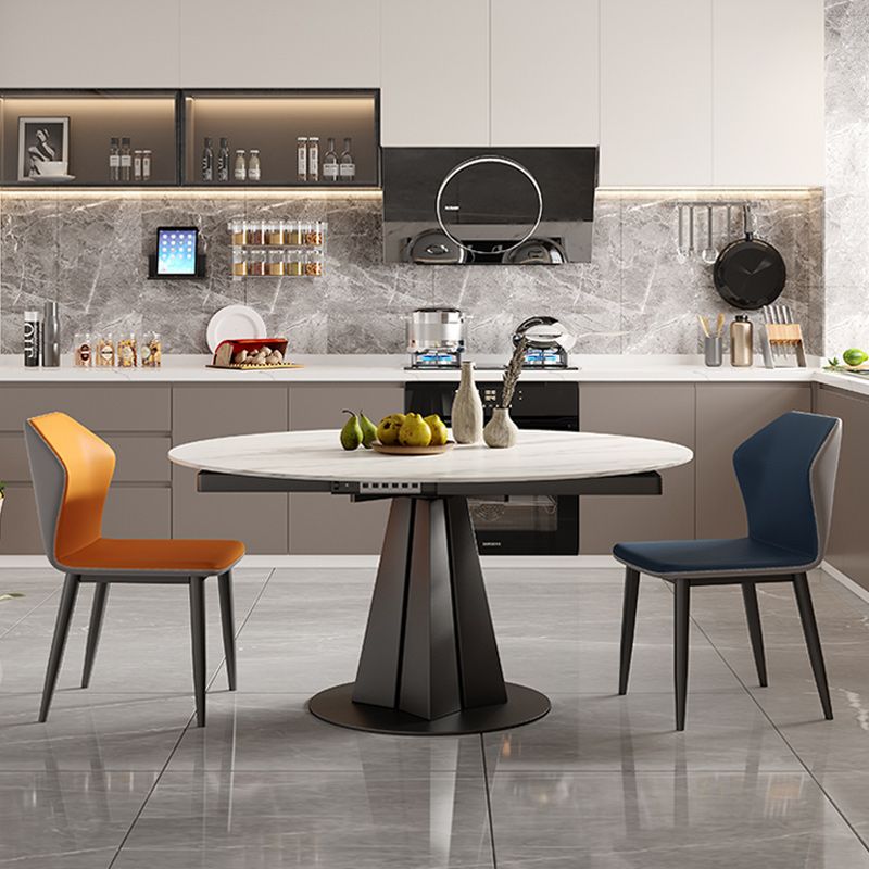 Modern 1/3/4/5/7 Pieces Round Dining Table Set with Sintered Stone Dinette Set