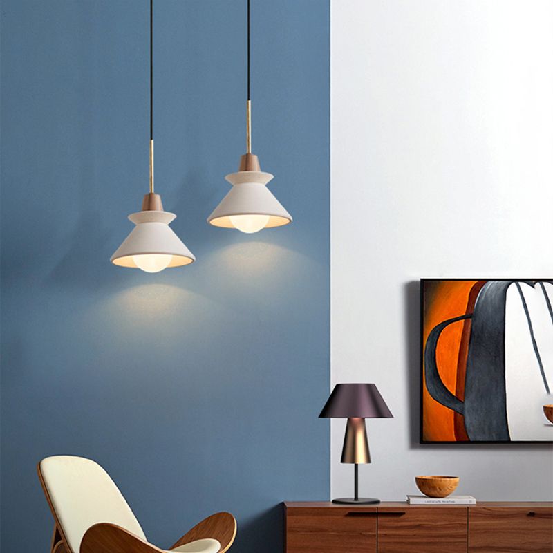 Lampade a sospensione del cemento bianco ciondolo sospensione contemporanea per soggiorno