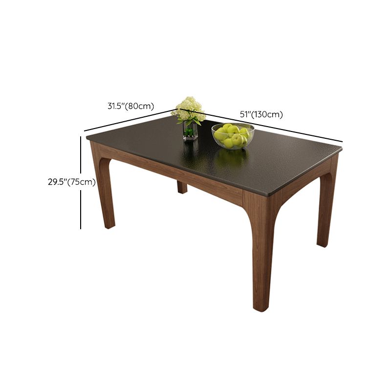 Contemporary Kitchen Rectangle Dinner Table 4 Legs Dining Table
