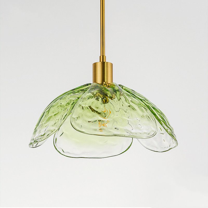 Farbenfrohe Blumenform hängen hängendes Flussglas 1 leichte Anhängerlampe für das Restaurant