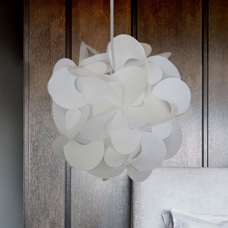 10"/12"/16" Wide Windmill Plastic Ceiling Pendant Modern 1 Light Red/White Hanging Light Fixture