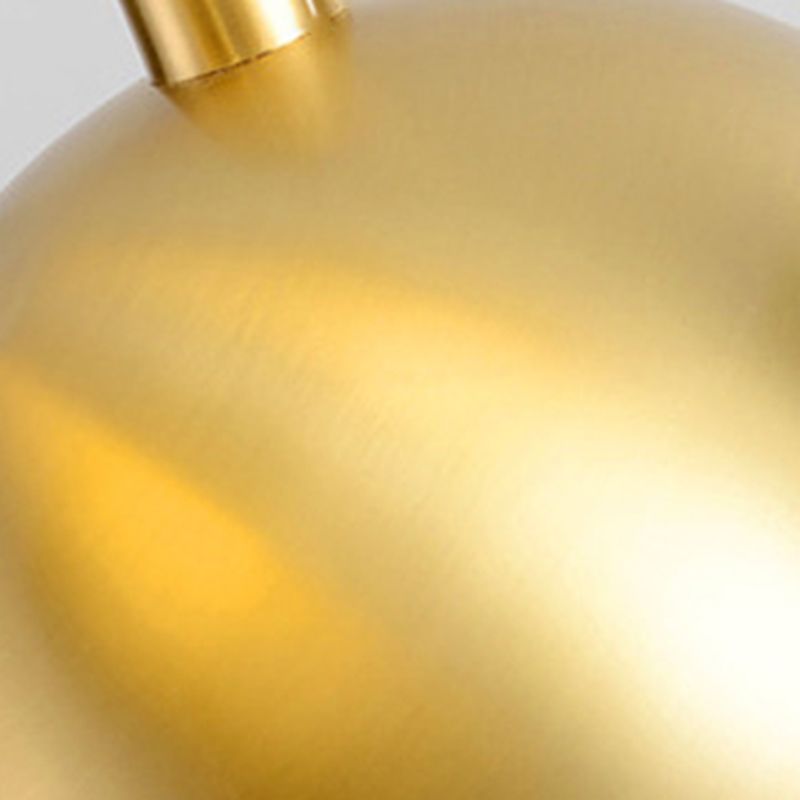 Postmodern Semicircle Hanging Light 1 Bulbs Metal Pendant in Gold for Restaurant