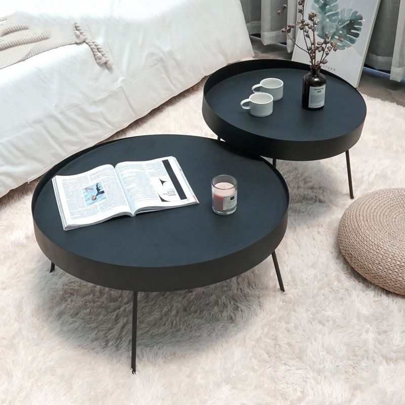 Geometric Metal Coffee Table Modern 4 Legs 15.7''/23.6''/31.5'' Cocktail Table