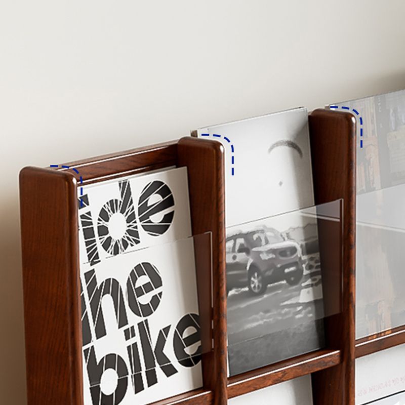 Modern Style Closed Back Bookshelf Solid Wood Bookcase with Shelves