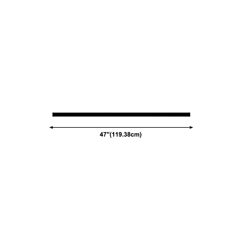 Metal Linear Shape Wall Lighting Modern Style 1 Light Wall Mounted Light Fixture in Black