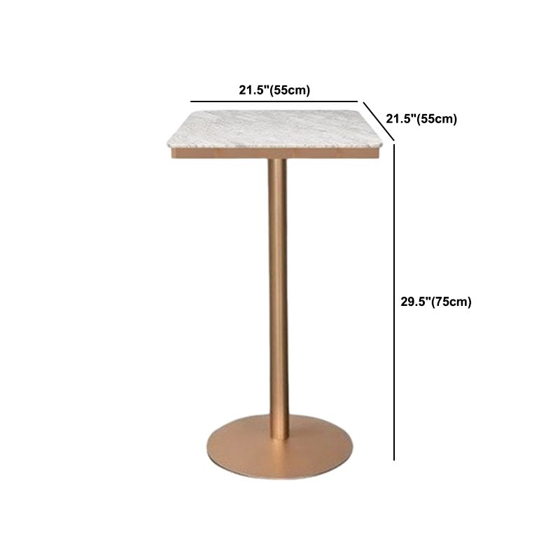 Stone Bar Dining Table Glam Style Bar Table for Milk Tea Shop Cafe