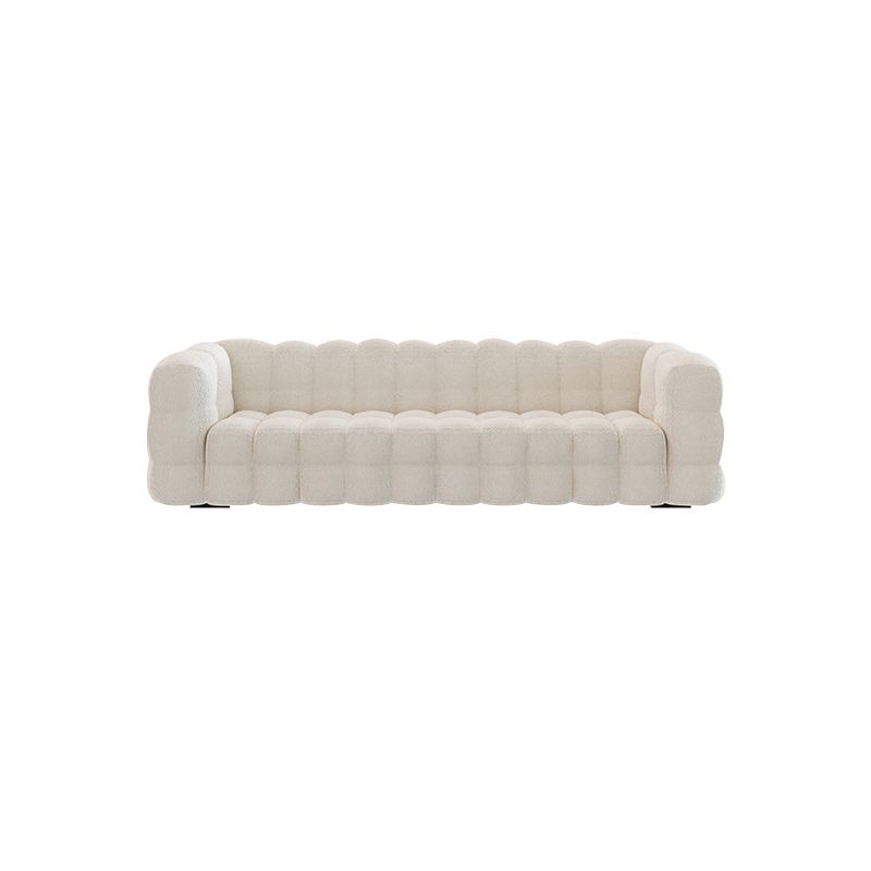 Fabric Modernism Biscuit Back Sofa 29.92" High Tuxedo Arm Sofa